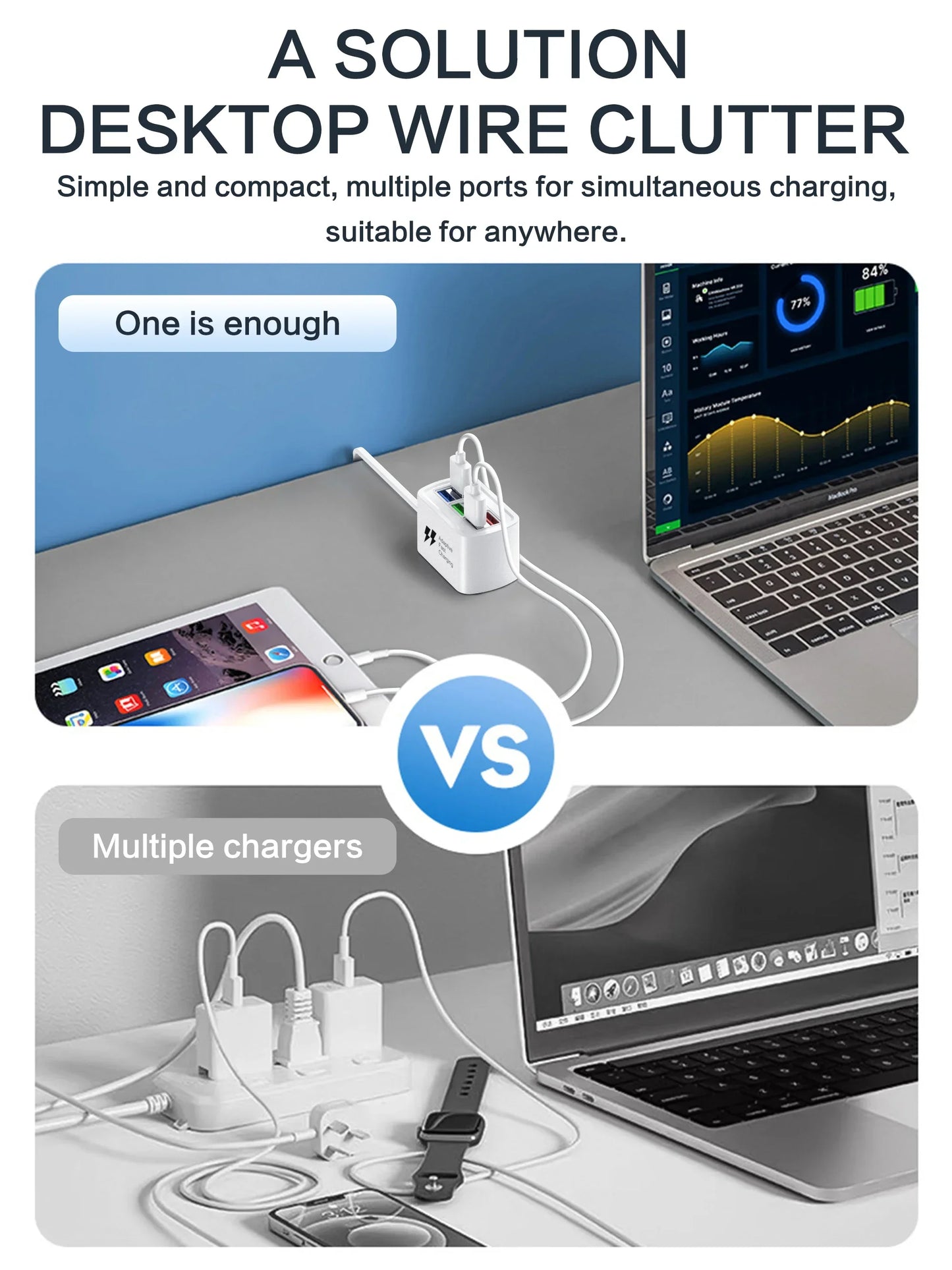 6-in-1 USB Charging Station | Fast Charge for iPhone & Android