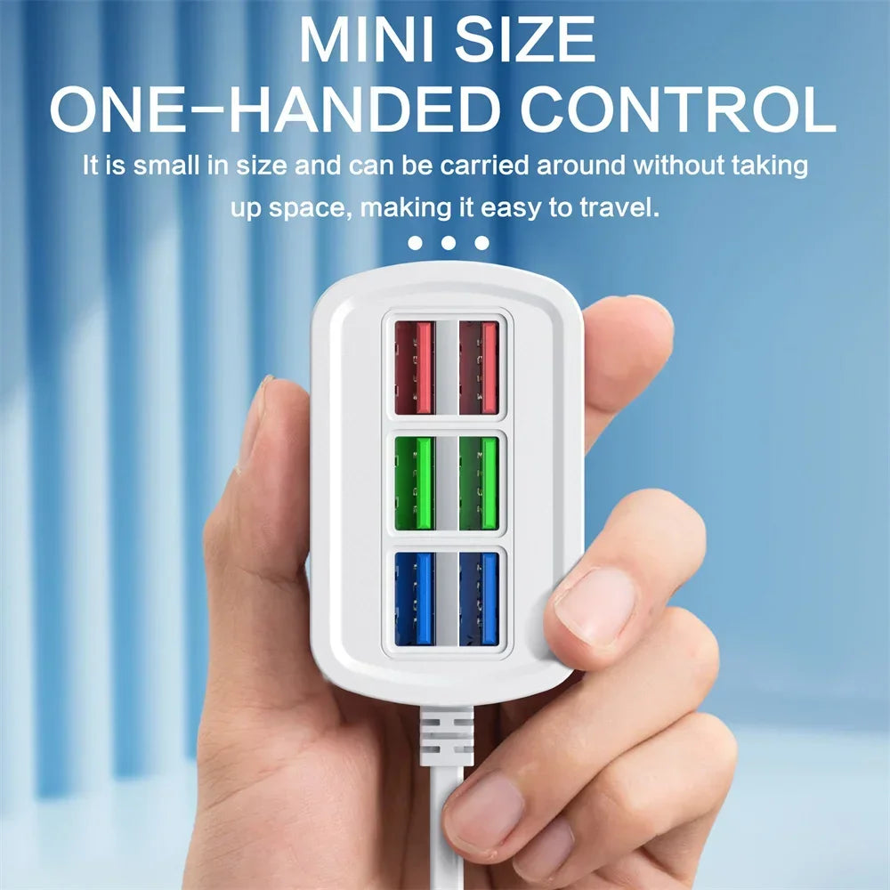 6-in-1 USB Charging Station | Fast Charge for iPhone & Android