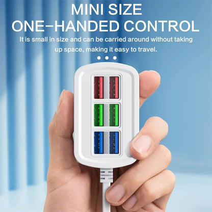 6-in-1 USB Charging Station | Fast Charge for iPhone & Android