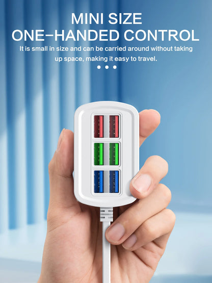 6-in-1 USB Charging Station | Fast Charge for iPhone & Android